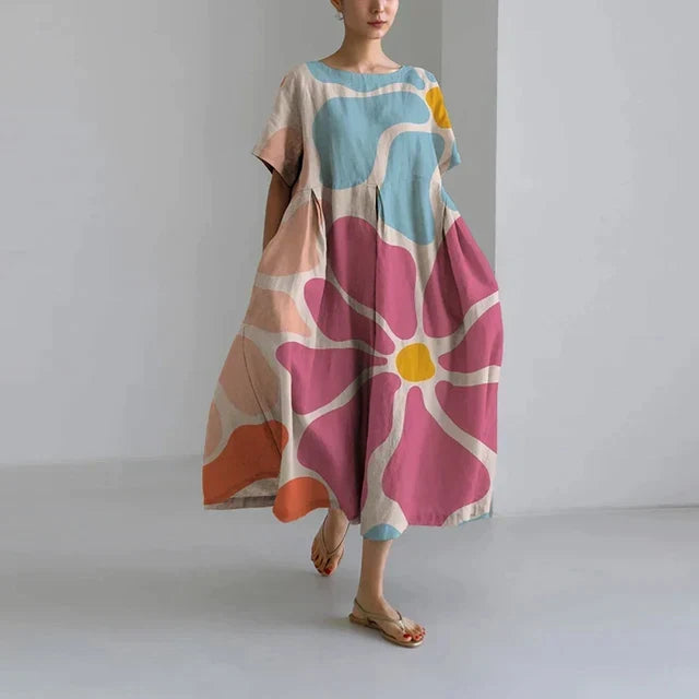 Floral Maxi Dress | Oversized, Balloon Hem | Summer