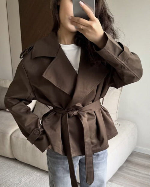 Belted Double-Breasted Trench Jacket