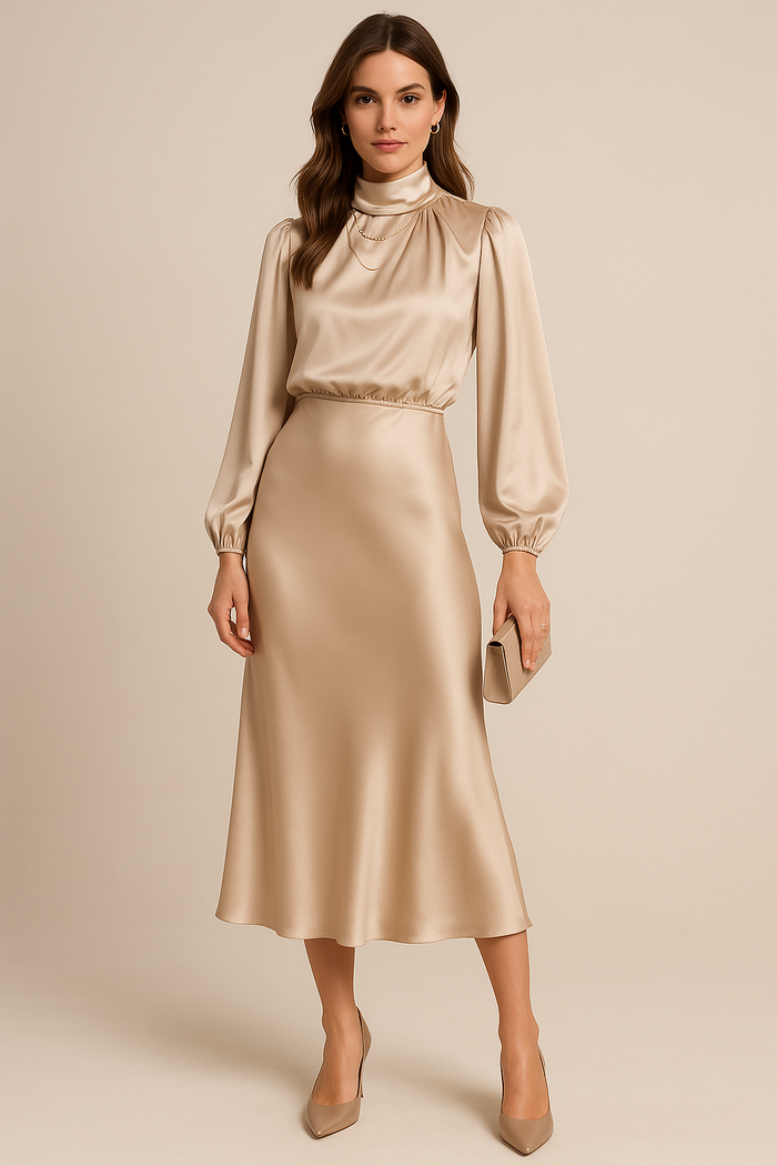 Amara Draped Midi Dress