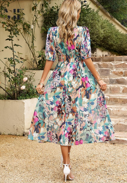 Amelia Floral Midi Dress