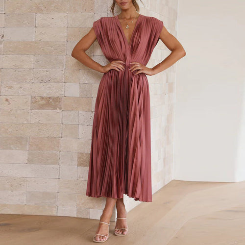 Ariana Pleated Midi Dress