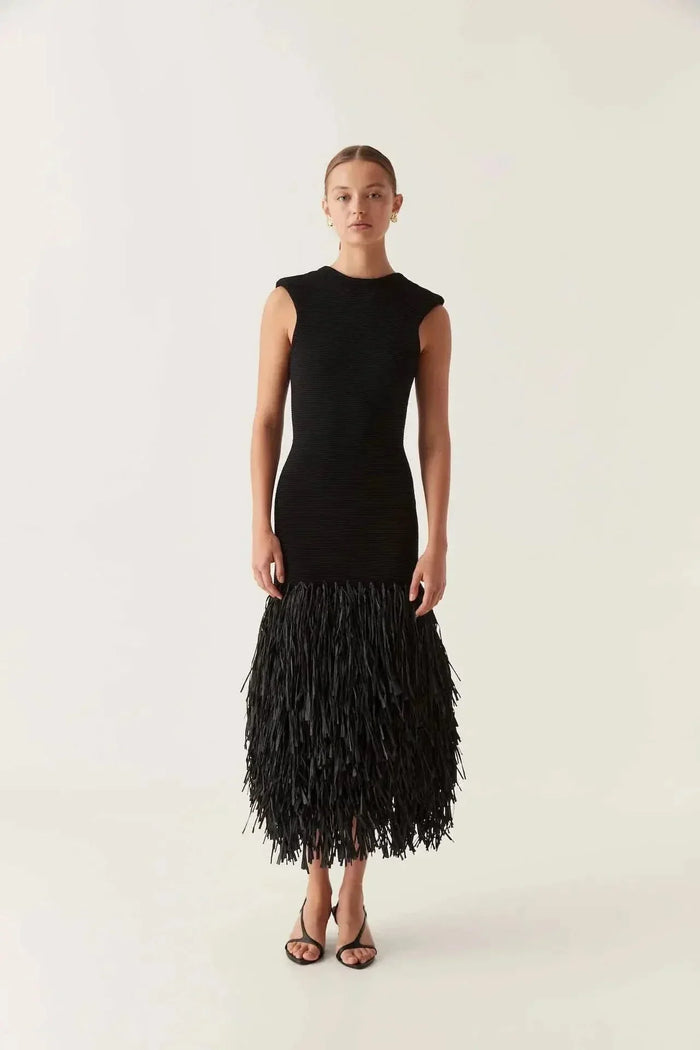 Audrey Fringe Midi Dress
