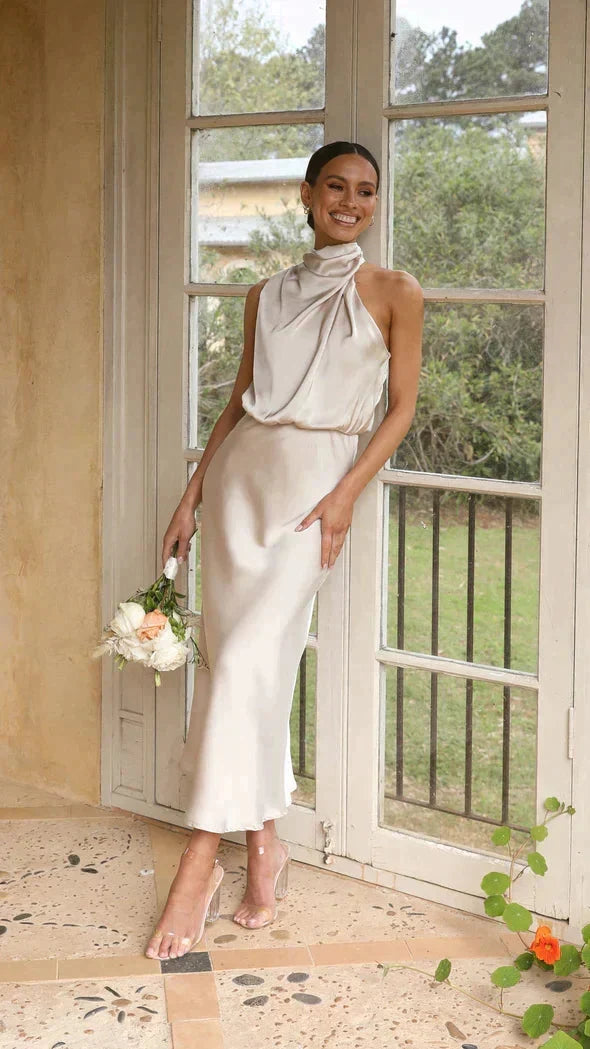 Cassandra Draped Midi Dress
