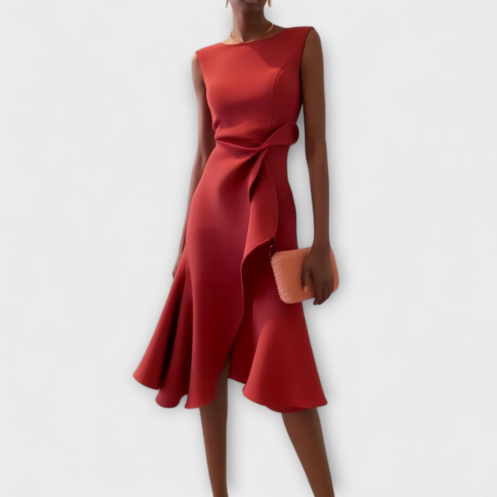 Elena Draped Midi Dress