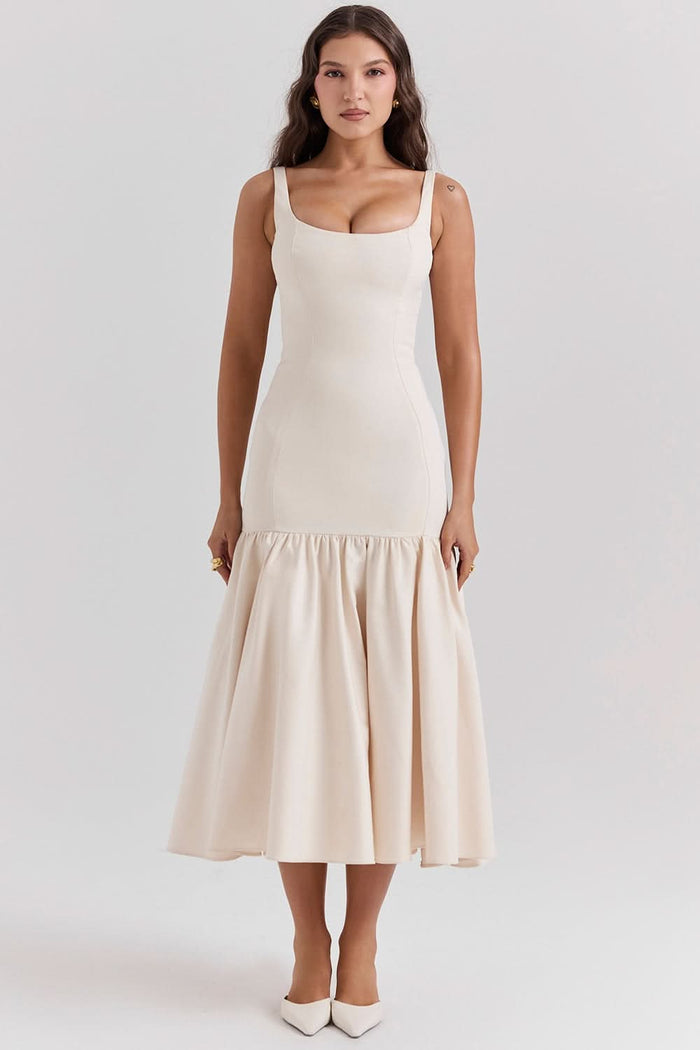 Isabella Ruffle Midi Dress