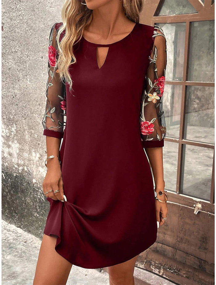 Isabelle Embroidered Mini Dress