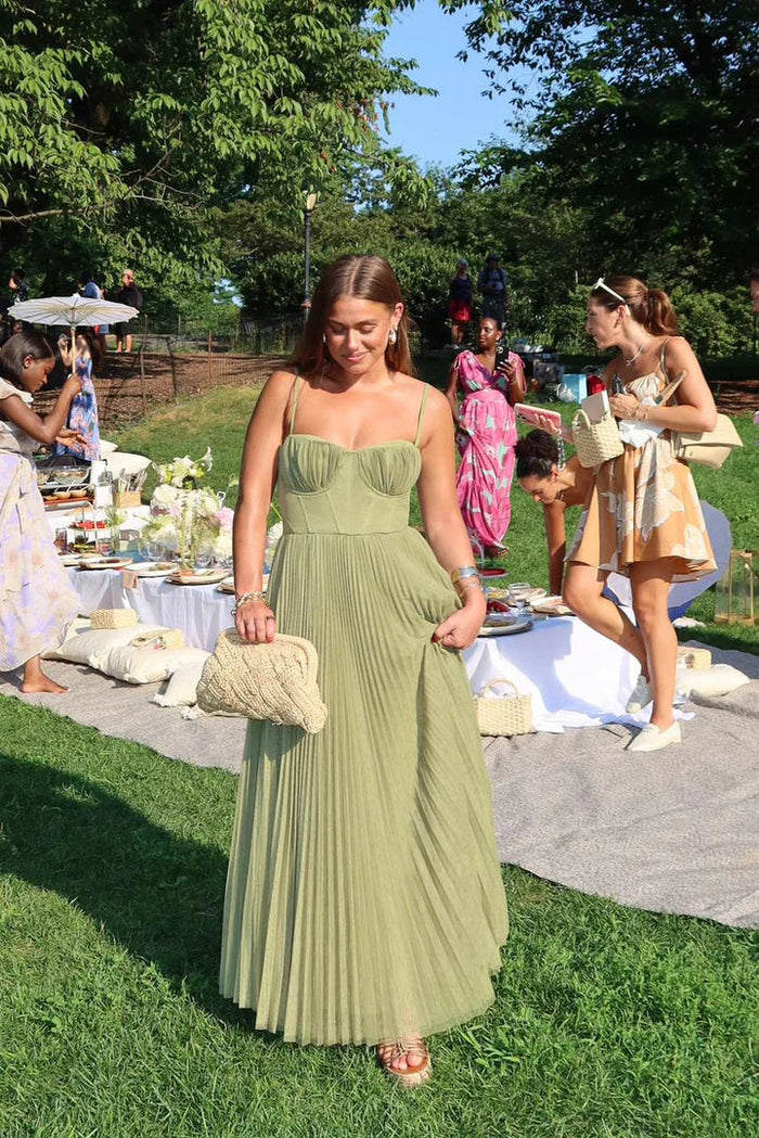 Juliana Pleated Maxi Dress