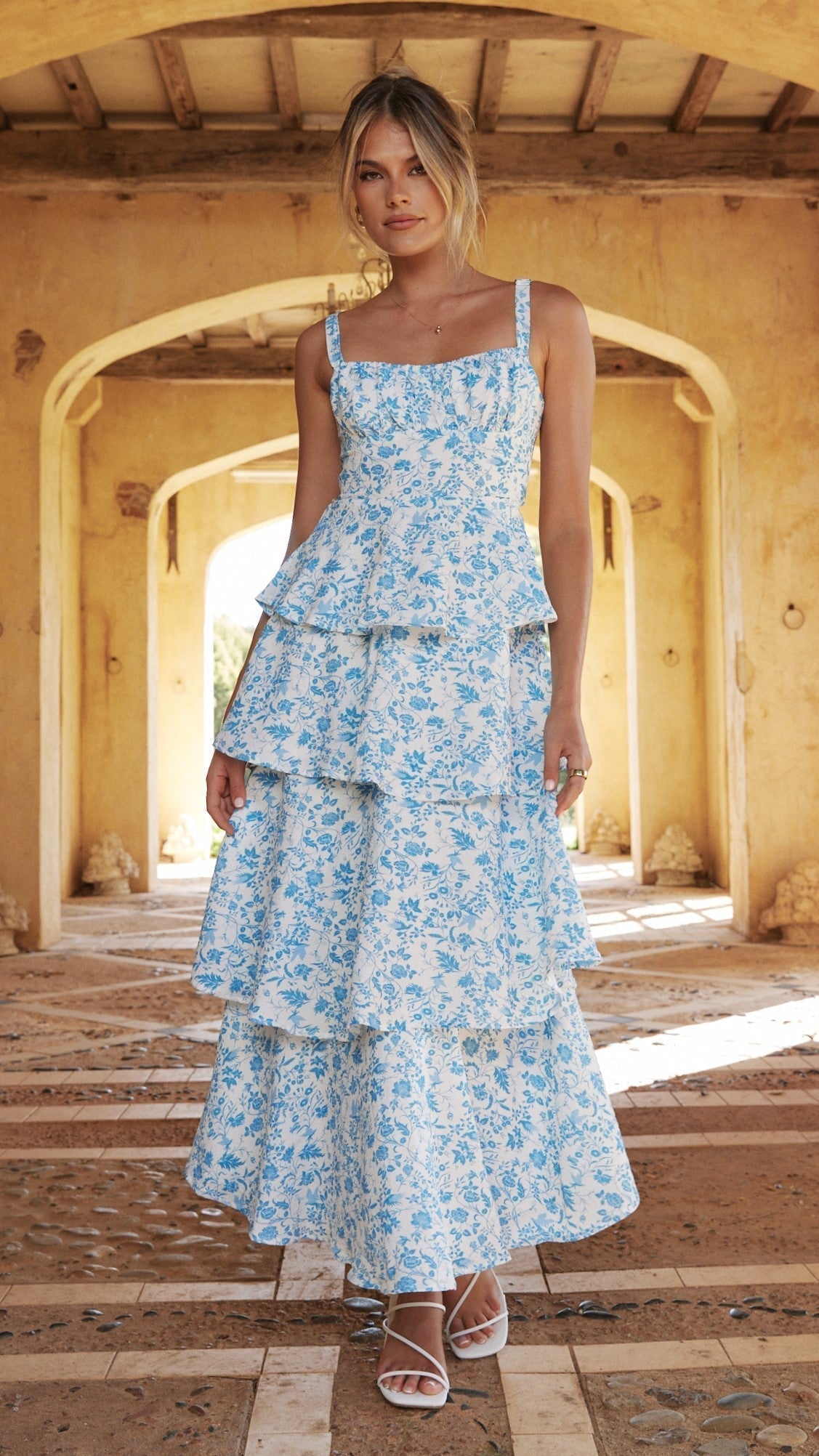 Juliet Ruffle Maxi Dress
