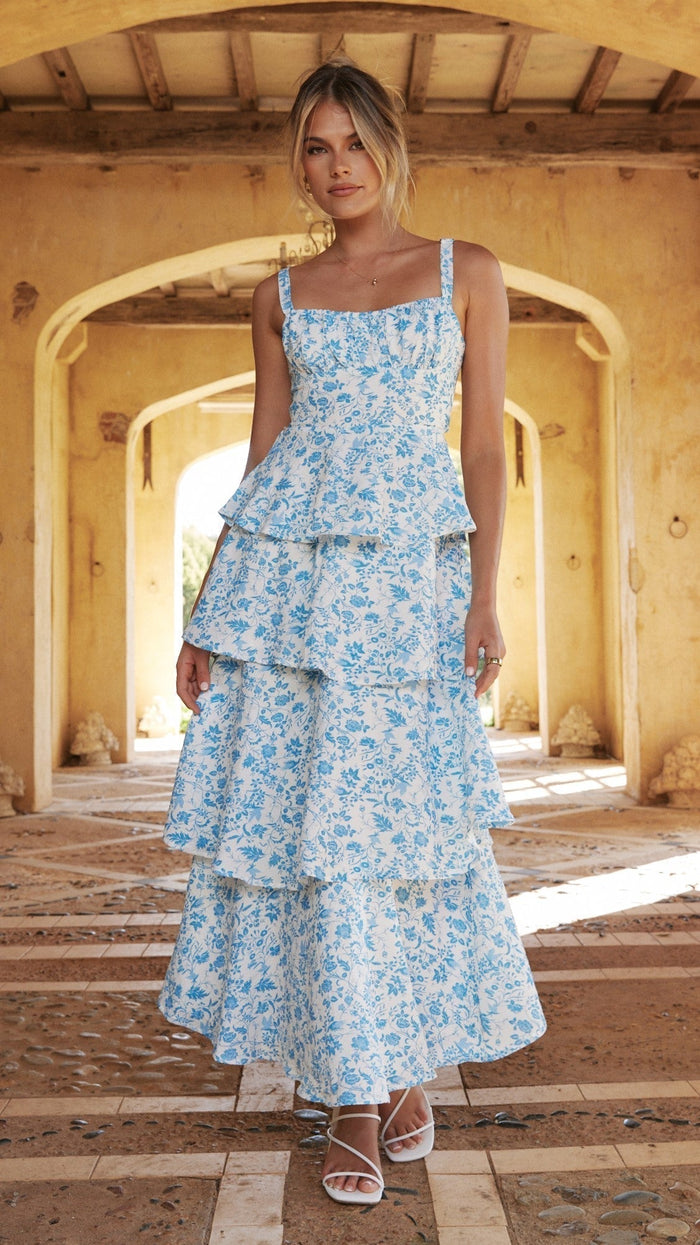 Juliet Ruffle Maxi Dress