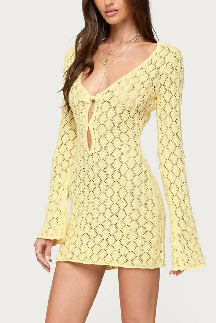 Lydia Tie-Front Mini Dress