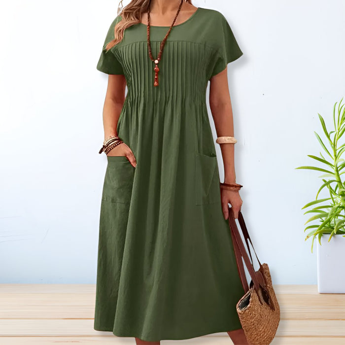 Marietta Pleated Maxi Dress