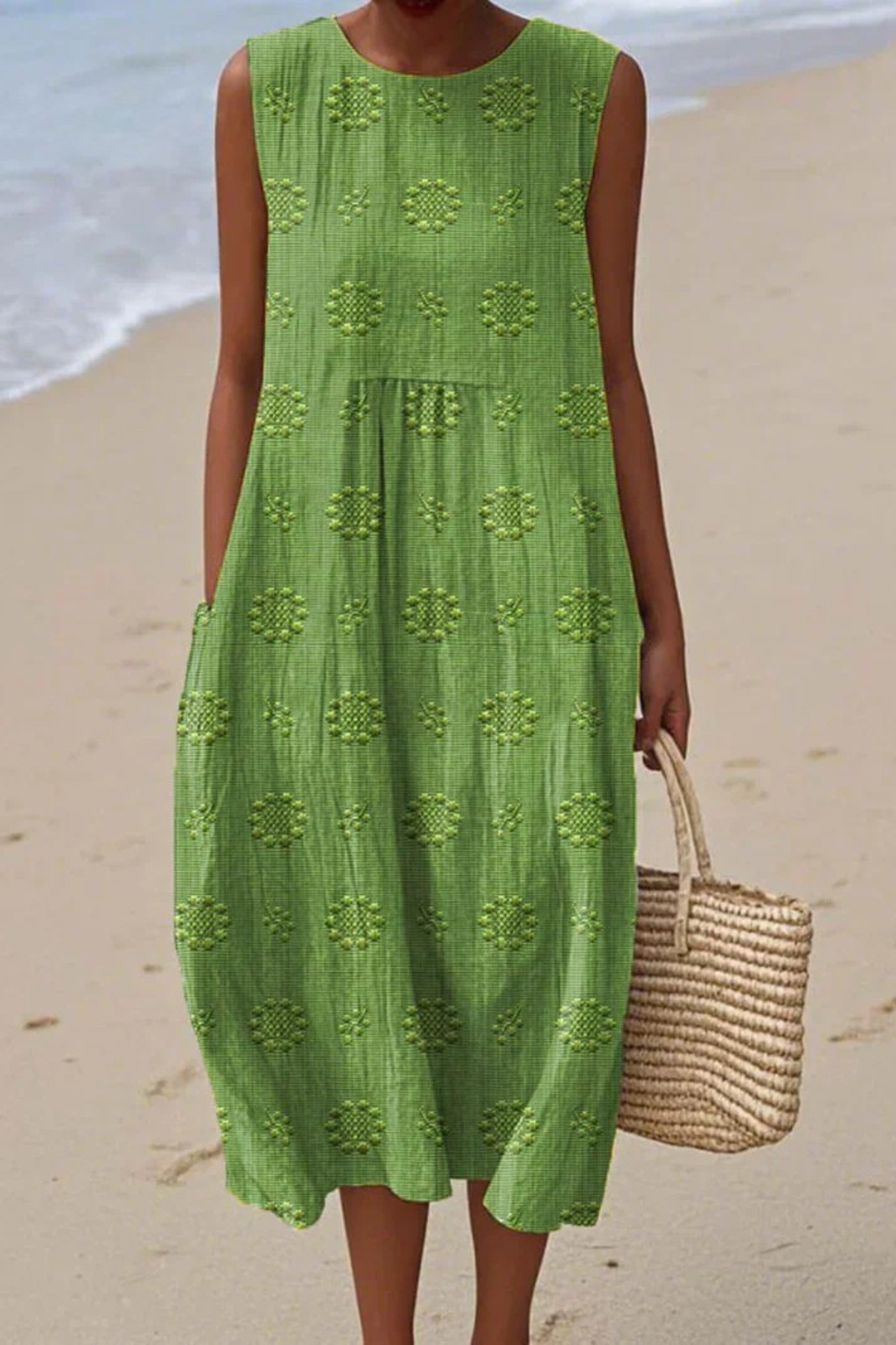 Riley Embroidery Midi Dress