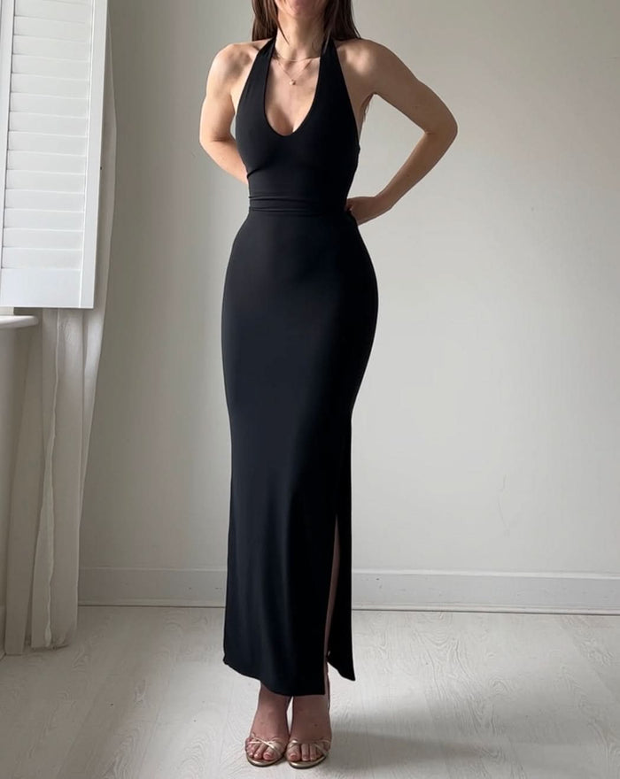 Sienna Halter Maxi Dress