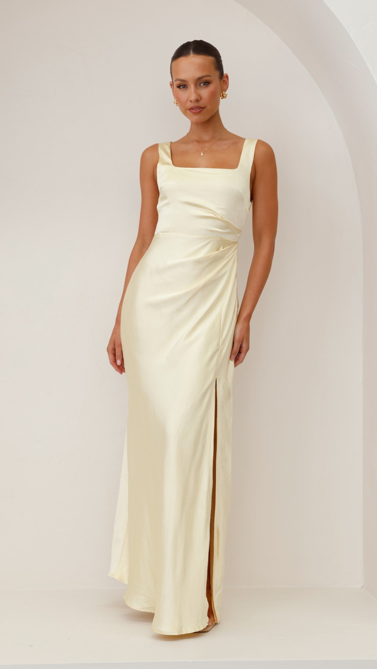 Valencia Ruched Maxi Dress