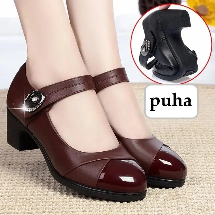 Women's leather loafer | Round toe, soft leather