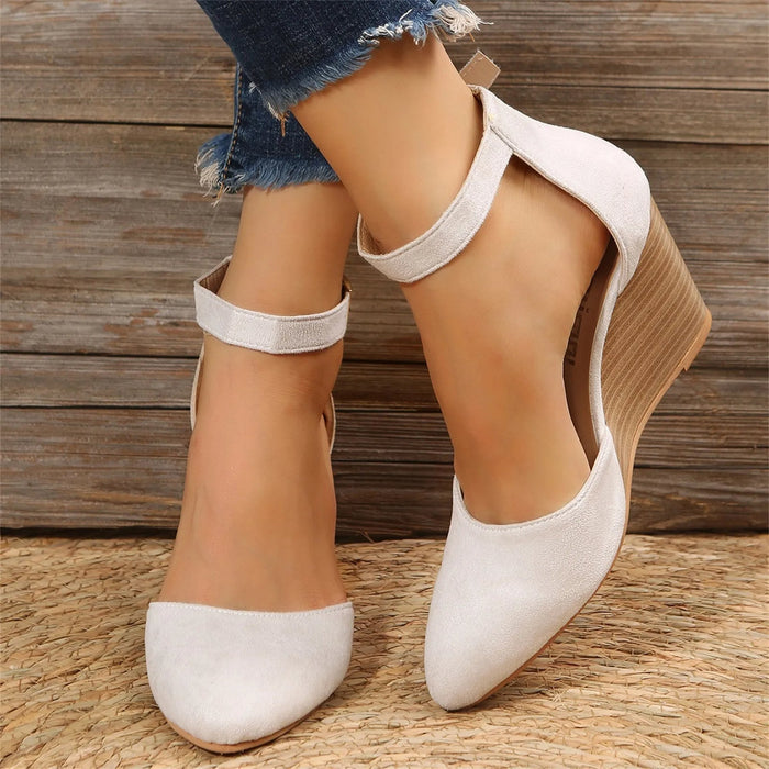 Women's Elevated High Heels | Closed Toe Suede | Matte Finish