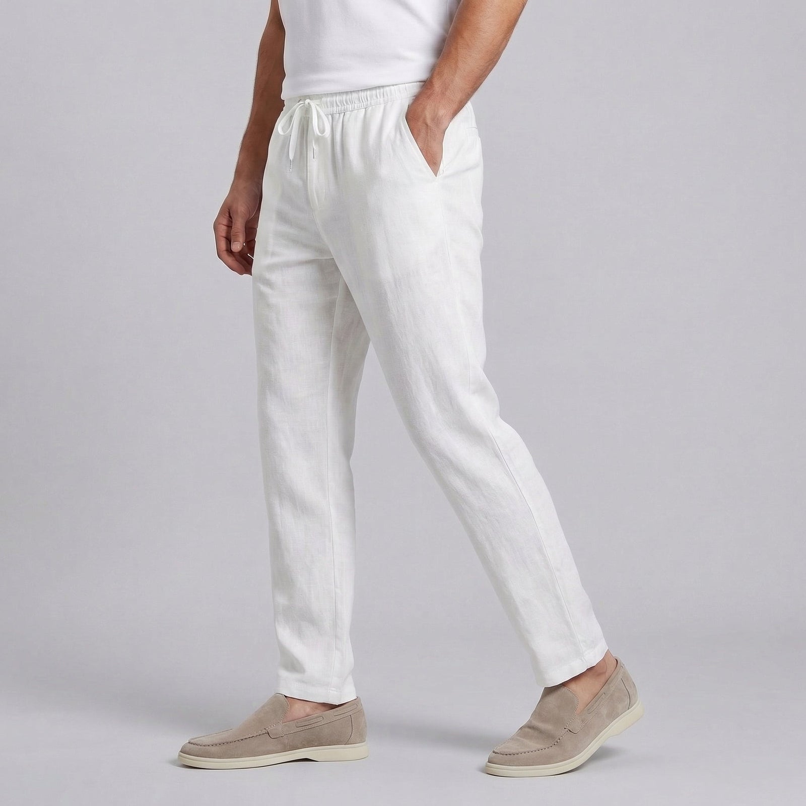 Men's wide pants | Summer, breathable linen