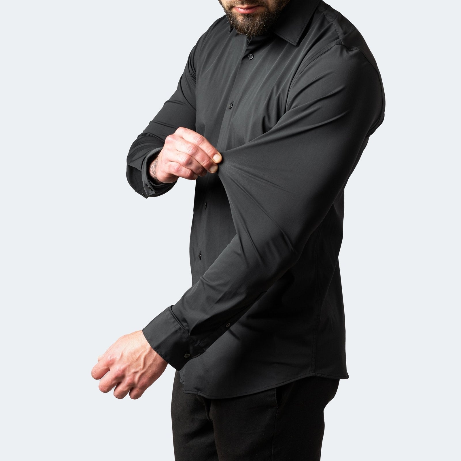 Men's shirt with buttons | Stretchy without ironing