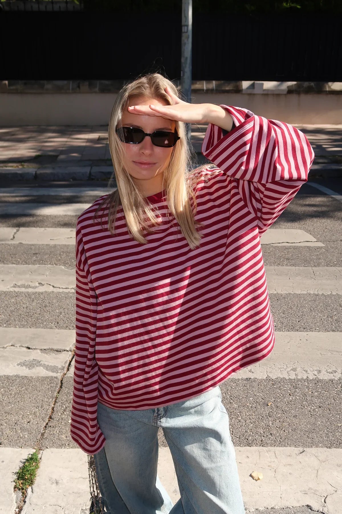 Striped Oversized Knit Sweater