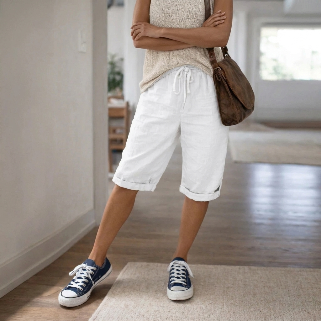 Women's shorts | adjustable drawstring waistband | relaxing
