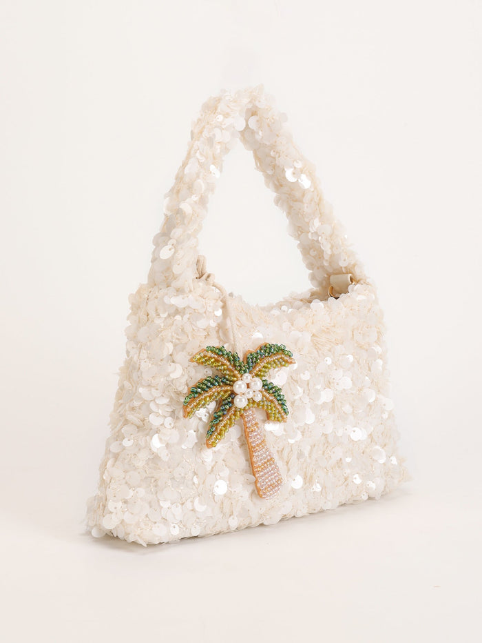 Sequin Party Bag with Palm Charm