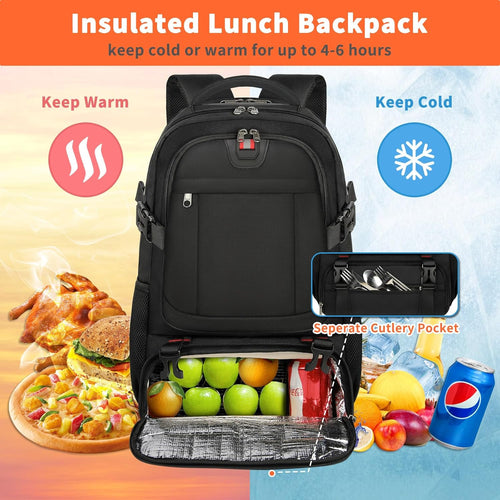 Backpack for suitcase and lunch | USB charging, TSA lock