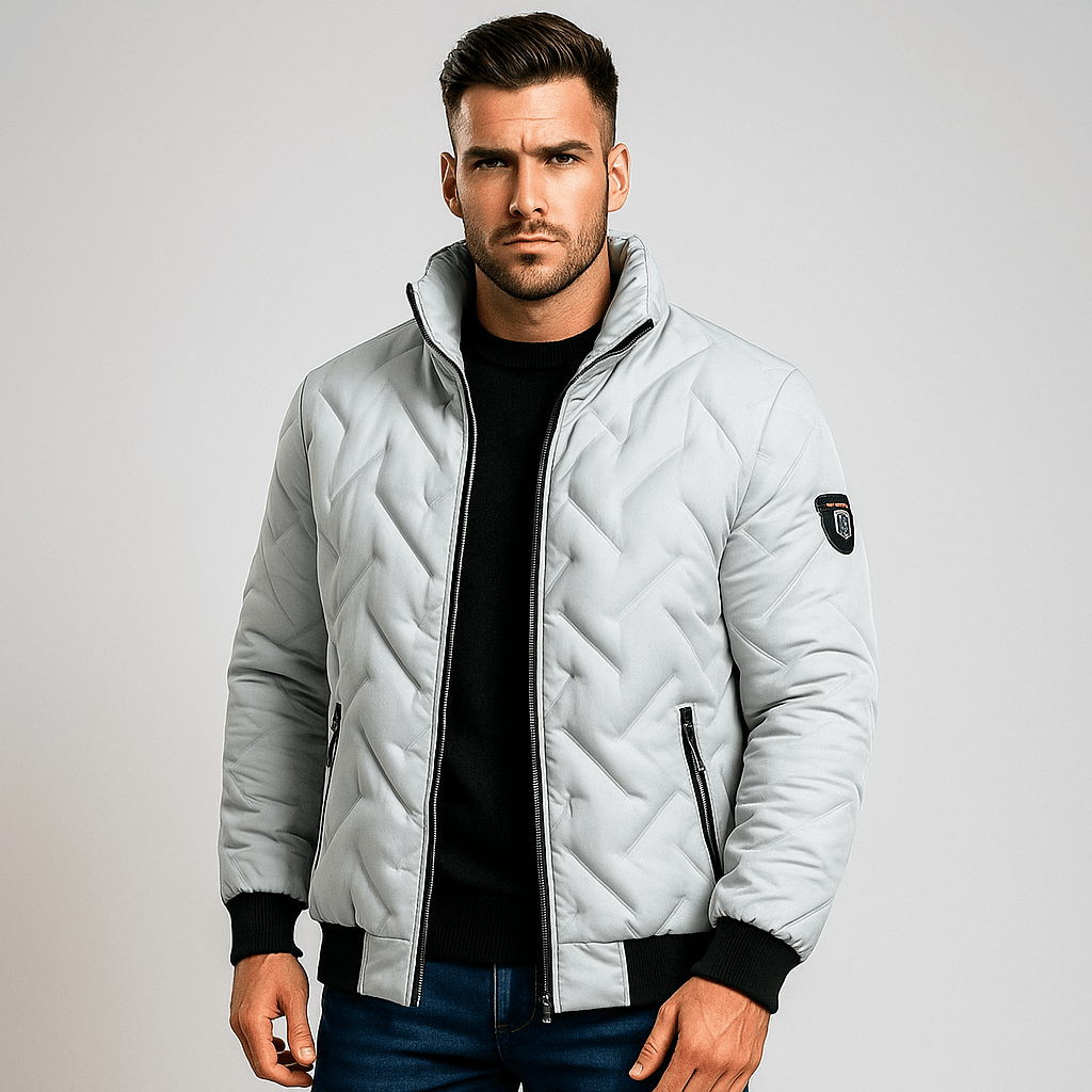 Men’s padded jacket | Lightweight zip-up jacket, casual fall jacket