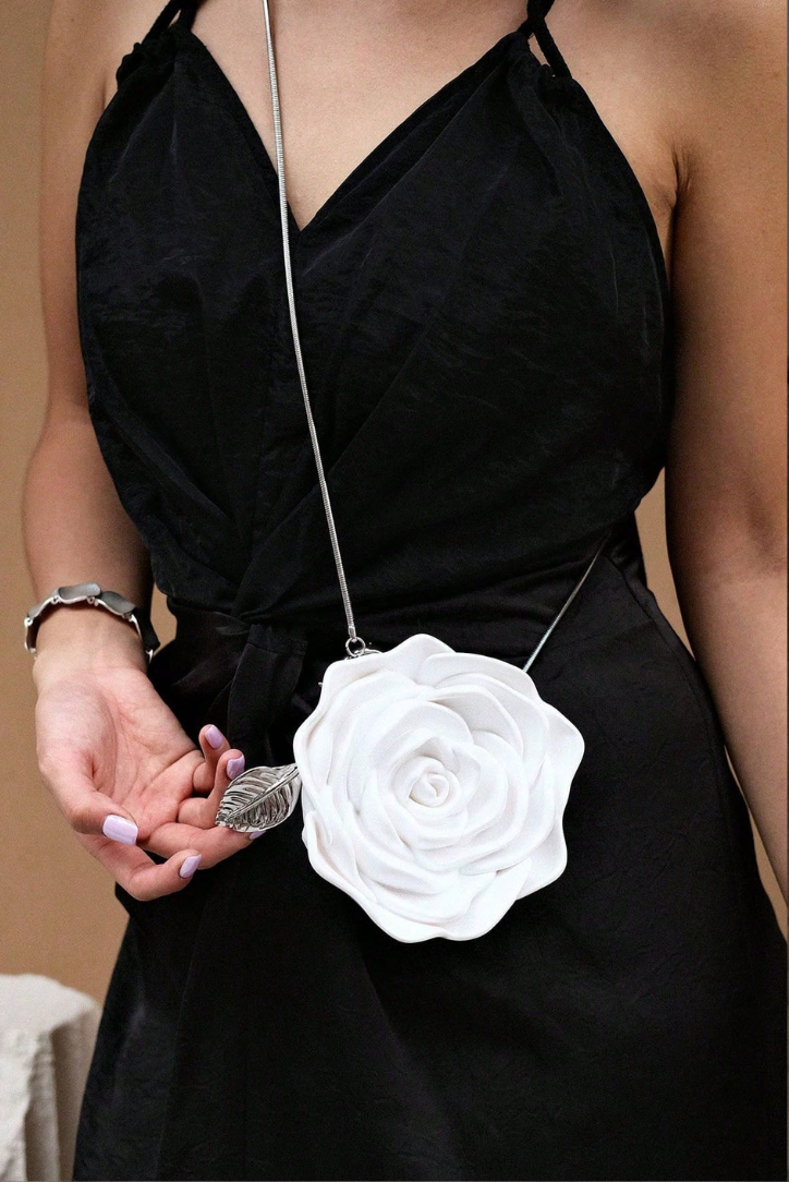 Rose-Shaped Crossbody Clutch Bag