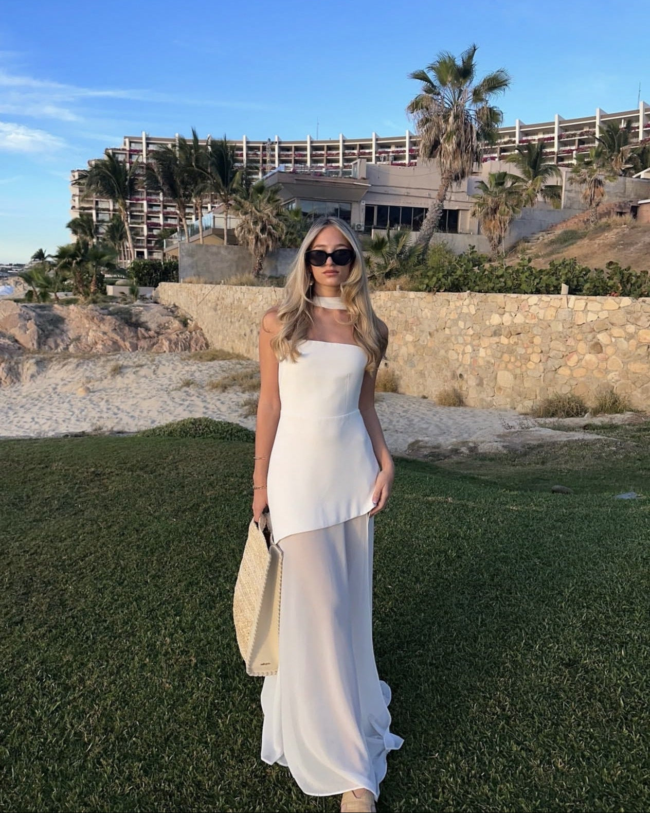 Strapless Maxi Dress with Detachable Neck Tie
