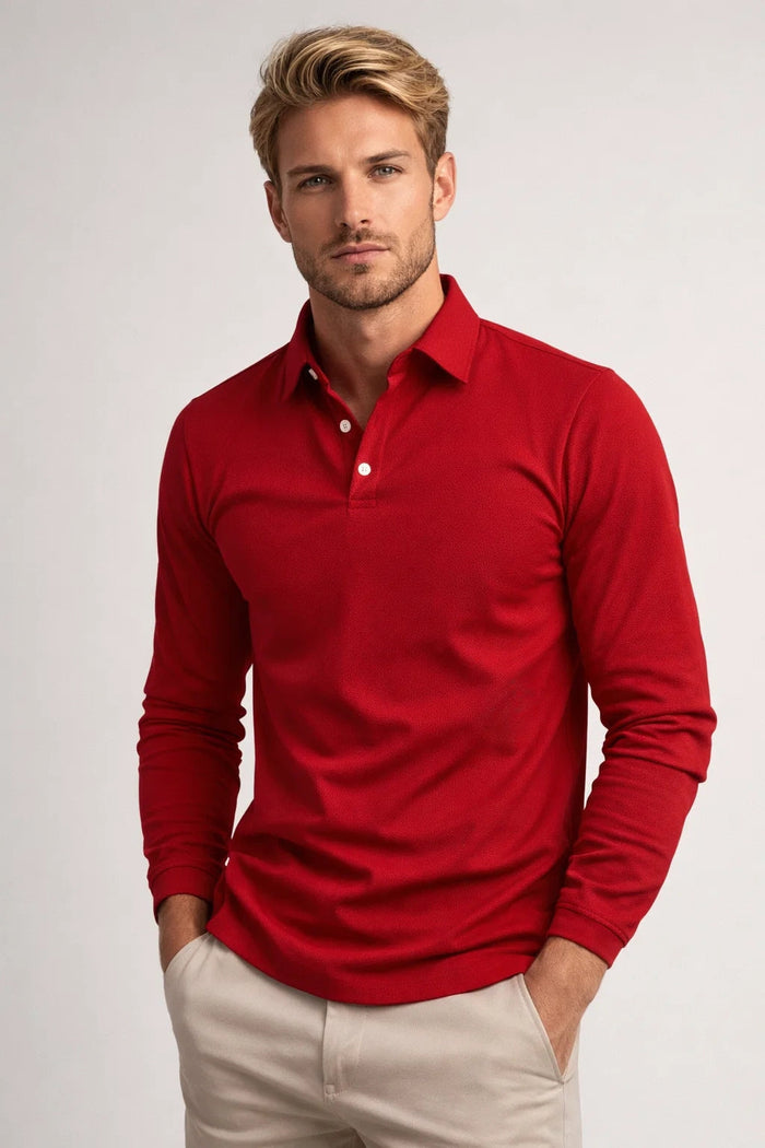 Men's Polo | Long Sleeves, Classic Collar | Casual