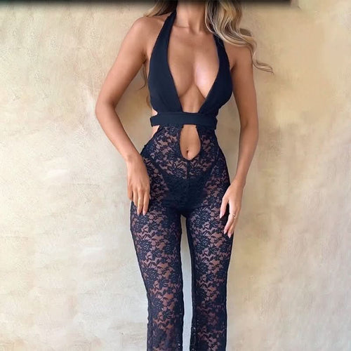 Aria V Lace Jumpsuit
