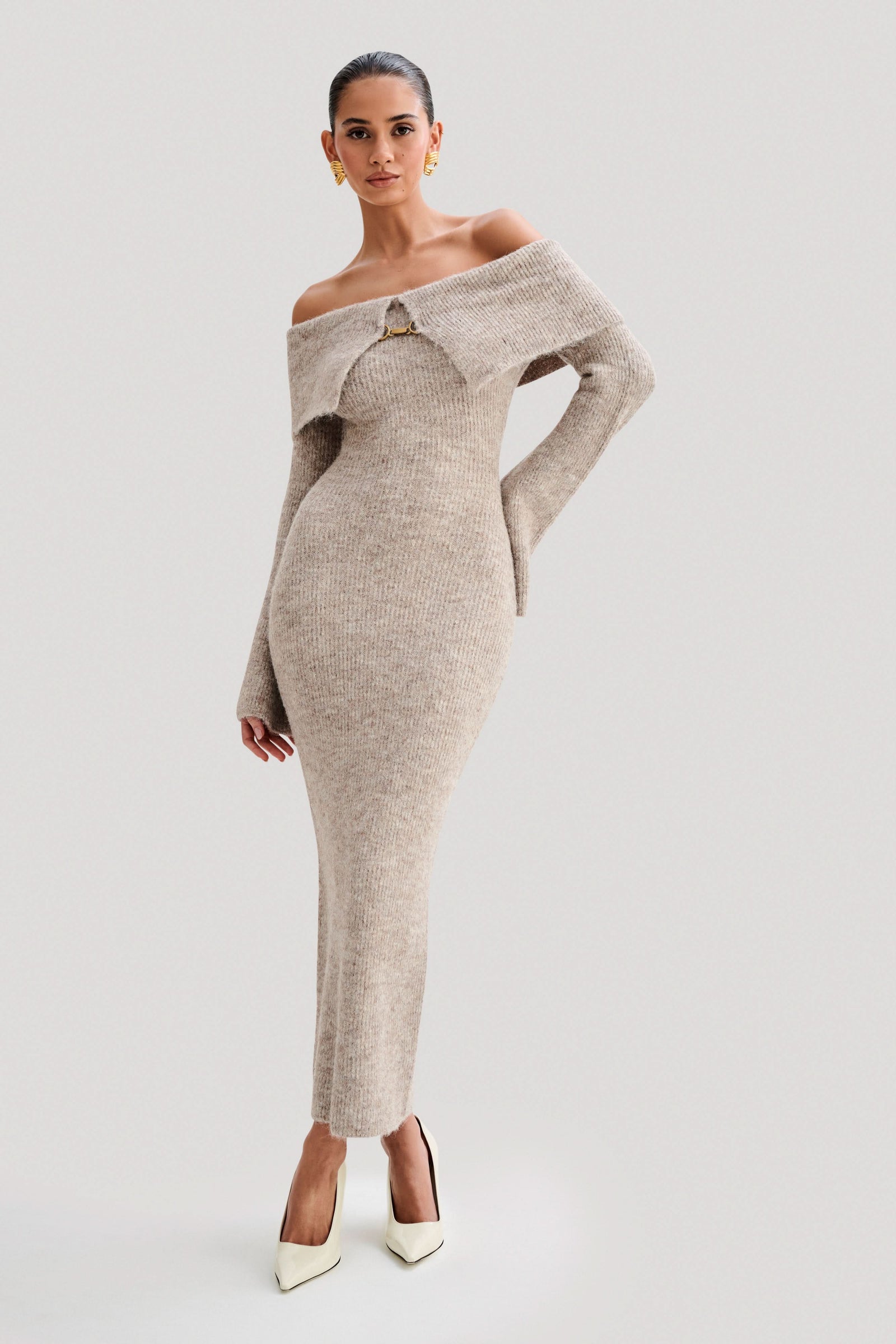 Diana Off Shoulder Knit Dress