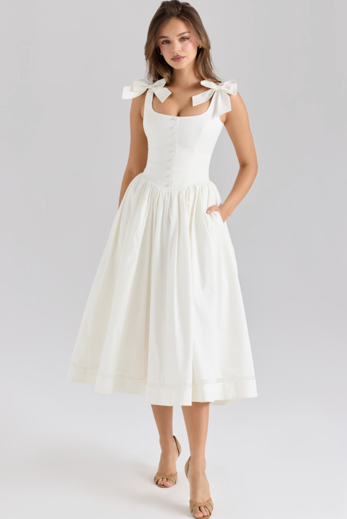 Lillia Bow Midi Dress
