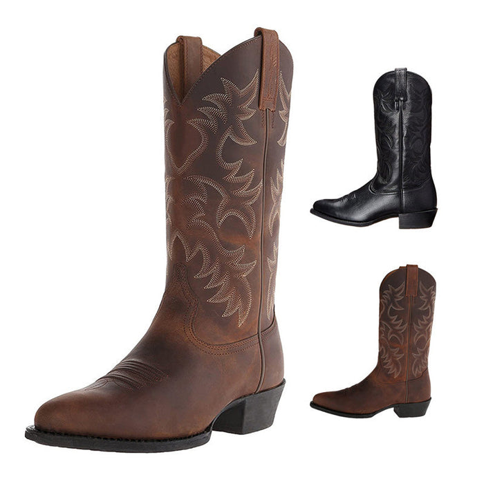 Women's long boots in western style with a modern touch