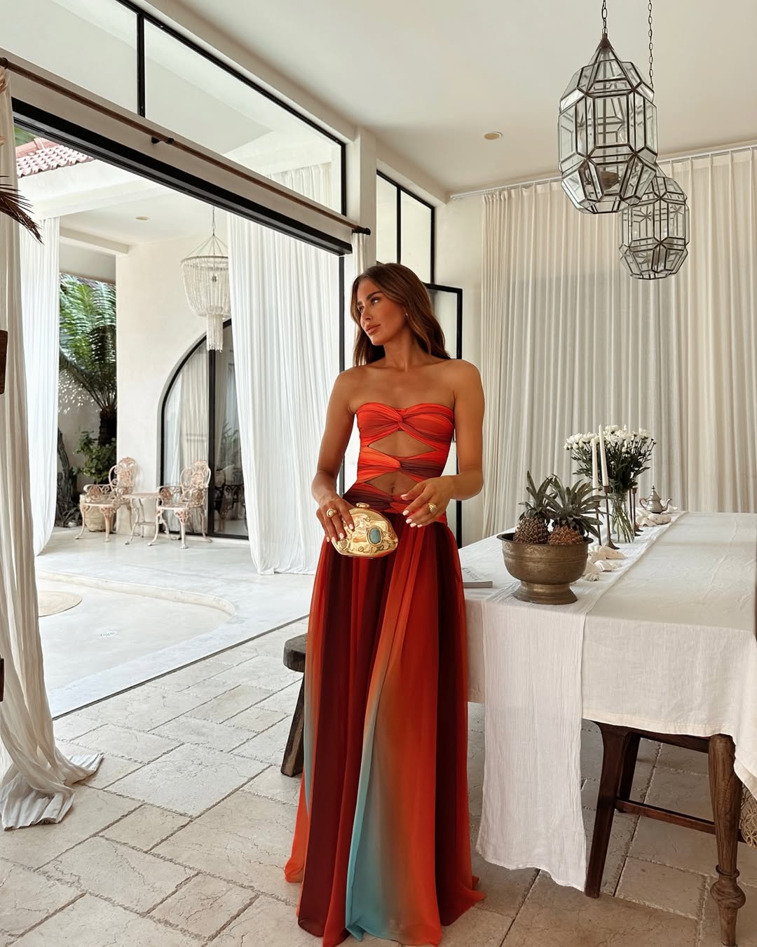 Strapless A-Line Maxi Dress